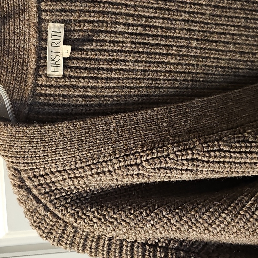 First Rite Maia Highland Wool Cardigan Bark Large - Picture 5 of 8